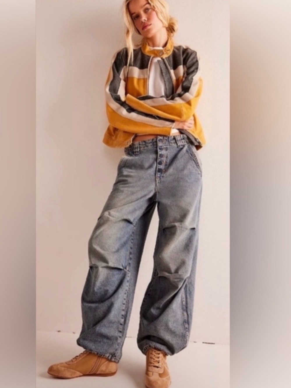 We the Free Newbies Slouchy Wide Leg Jean Size Large